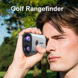 LA Golf Rangefinder Long Distance Meter Handheld Speed Tester Range Finder Outdoor Digital Hunting Mini Telescope